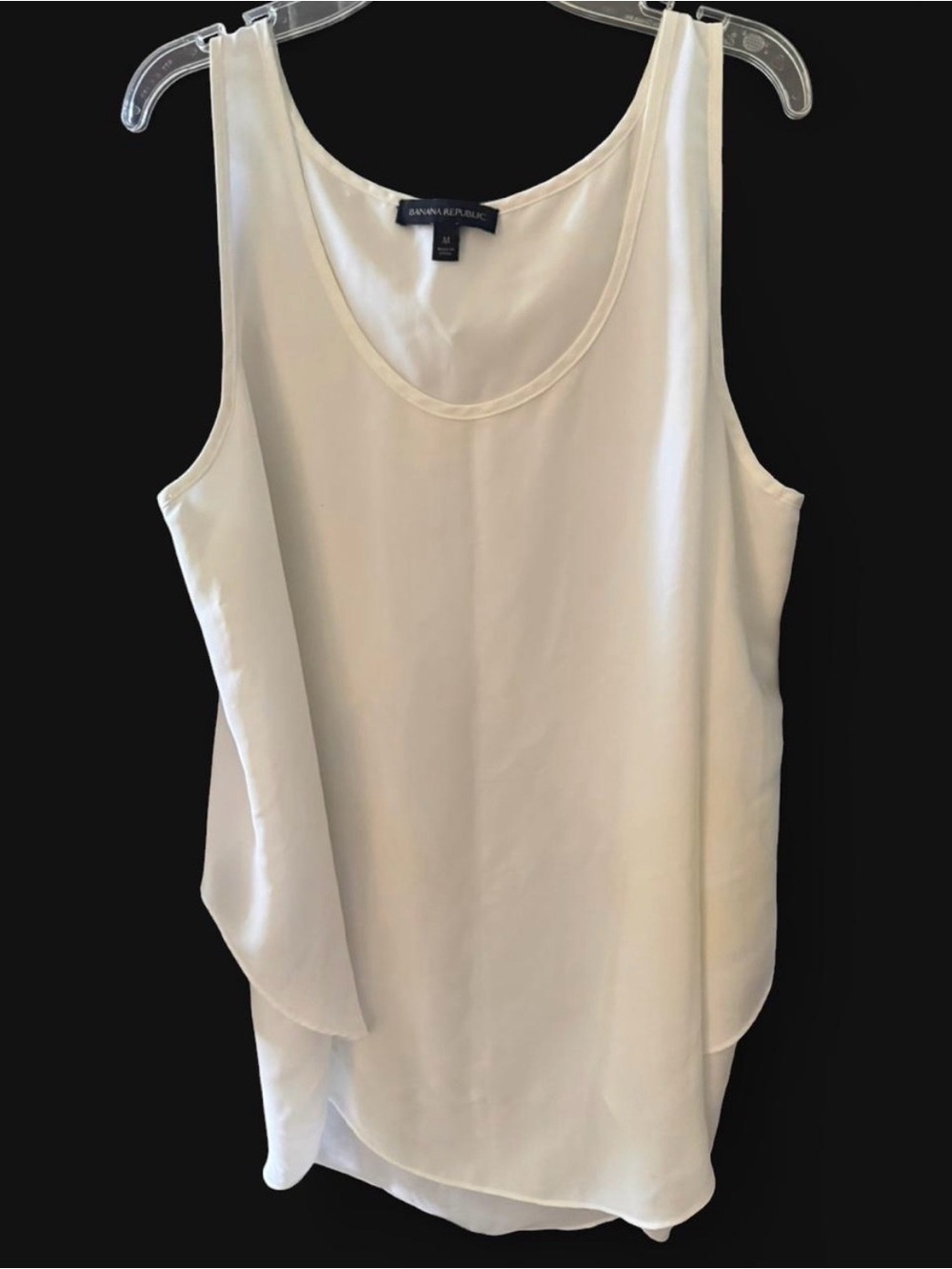 Banana Republic White Layered Sleeveless Tank